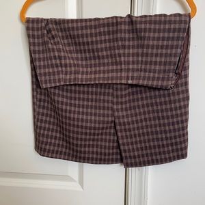 Fall brown midi skirt